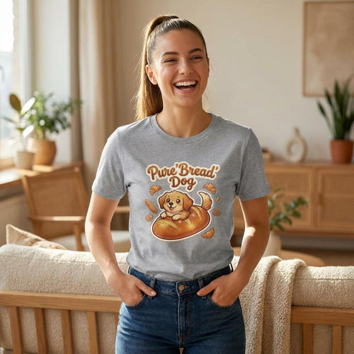 Dog Loaf Illustration Tee | Whimsical Bakery Pet Shirt