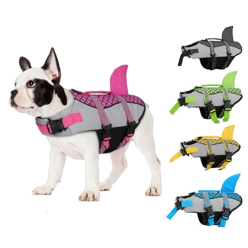 Schwimmen Haustier Hund Rettungsweste Weste Kleidung Rettungsweste Halsband Geschirr Haustiere Schwimmen Sommer Bademode Schuppen Hai Haustierprodukte