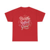 Breathe Reflect Grow T-Shirt | Pastel Script Mindfulness Tee