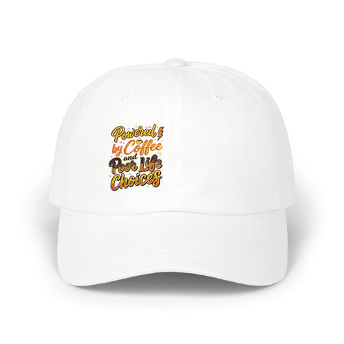 Kappe „Raised on Coffee Not Like Chores“ | Bestickte Kappe für Kaffeeliebhaber