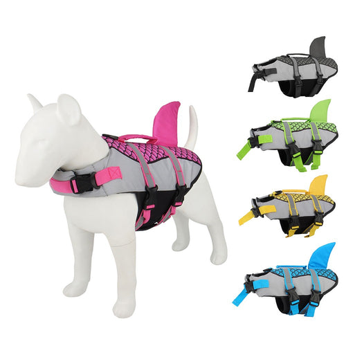 Schwimmen Haustier Hund Rettungsweste Weste Kleidung Rettungsweste Halsband Geschirr Haustiere Schwimmen Sommer Bademode Schuppen Hai Haustierprodukte