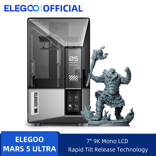 ELEGOO MARS 5 ULTRA 9K MSLA Resin 3D Printer with Auto Leveling and AI Smart Camera, High Speed Printing Size 153.36×77.76×165mm