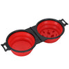 1-piece 2-in-1 Foldable Dual Bowl Feeding Bowl Portable Outdoor Travel Dog Cat Drinking Bowl Pet Supplies Outdoor Feeding Water