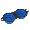 1-piece 2-in-1 Foldable Dual Bowl Feeding Bowl Portable Outdoor Travel Dog Cat Drinking Bowl Pet Supplies Outdoor Feeding Water