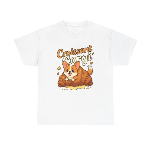 Croissant Corgi Tee | Corgi Dog Illustration Shirt