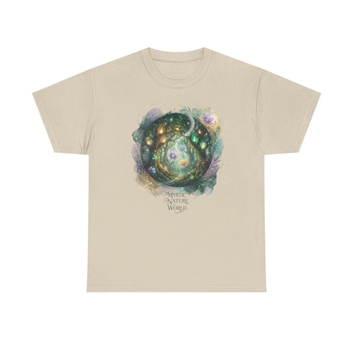 Mystical Forest Orb Tee | Fantasy Woodland Moonlight Illustration