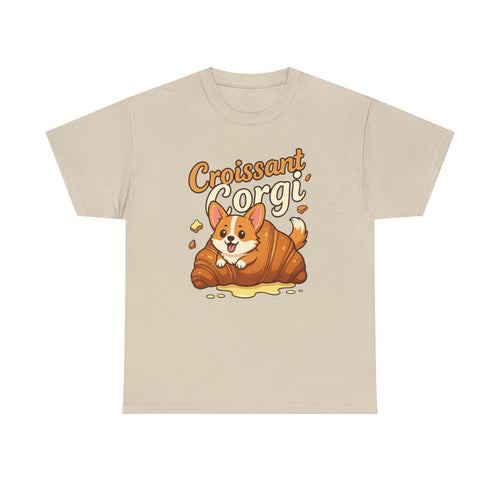 Croissant Corgi Tee | Corgi Dog Illustration Shirt